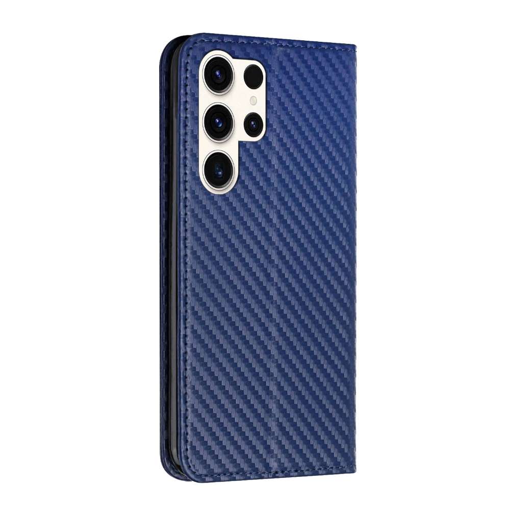 Handy Tasche für Samsung Galaxy S24 ULTRA Carbon Fiber Wallet Hülle Magnet Etui