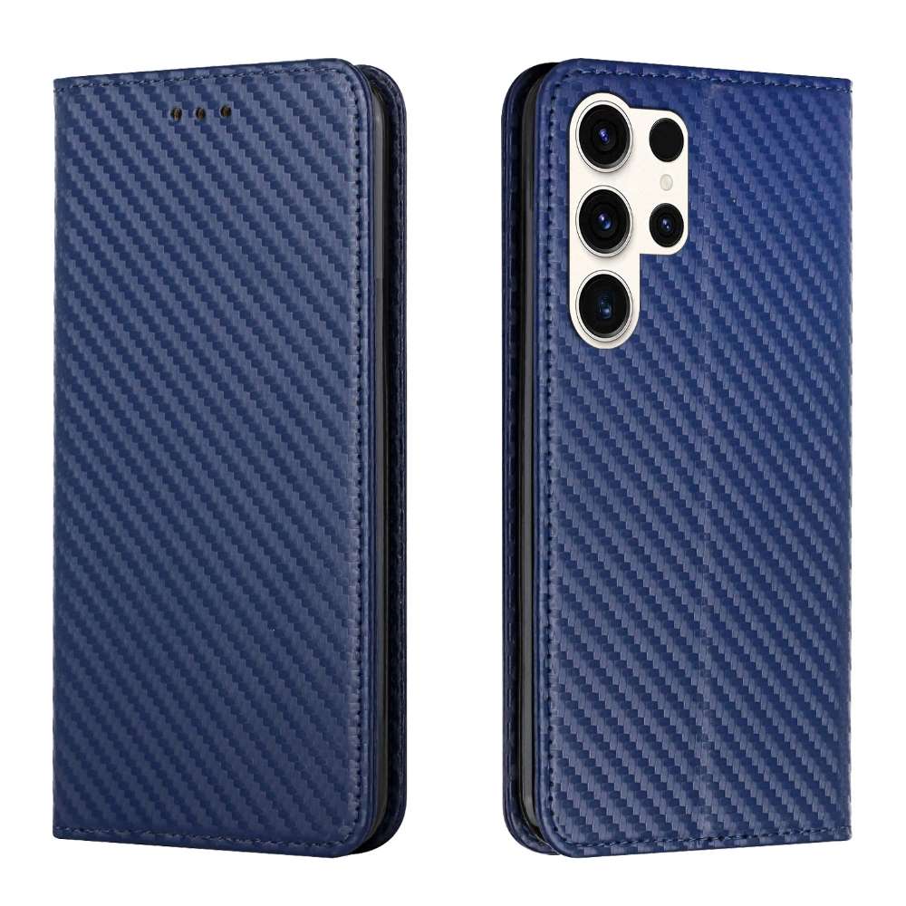 Handy Tasche für Samsung Galaxy S24 ULTRA Carbon Fiber Wallet Hülle Magnet Etui