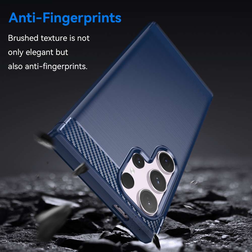 TPU Hülle für Samsung Galaxy S24 ULTRA Carbon Fiber Skin Brushed Schutzcover