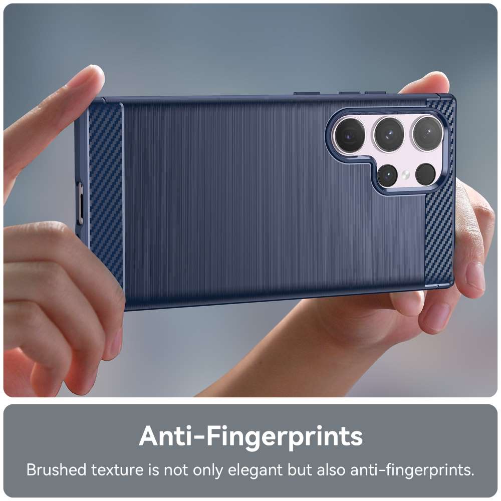 TPU Hülle für Samsung Galaxy S24 ULTRA Carbon Fiber Skin Brushed Schutzcover