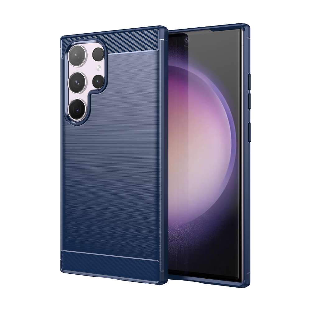 TPU Hülle für Samsung Galaxy S24 ULTRA Carbon Fiber Skin Brushed Schutzcover