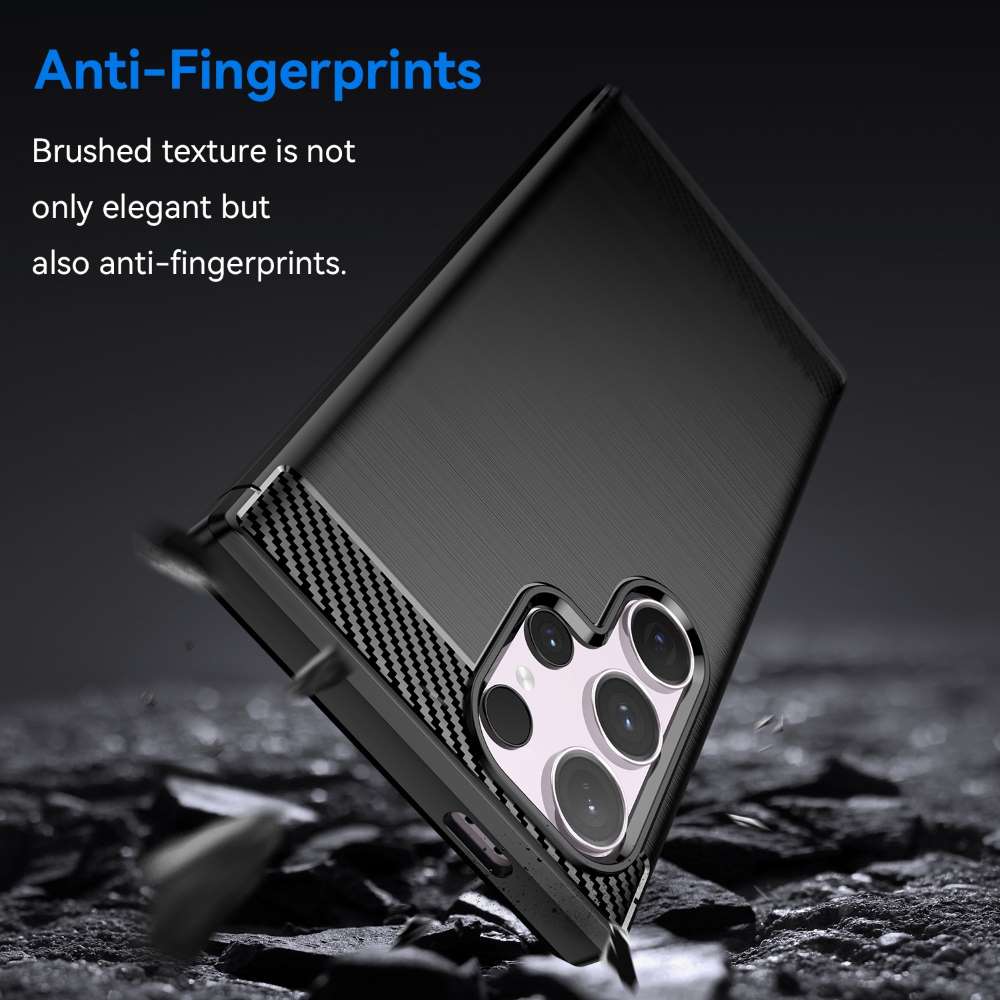 TPU Hülle für Samsung Galaxy S24 ULTRA Carbon Fiber Skin Brushed Schutzcover