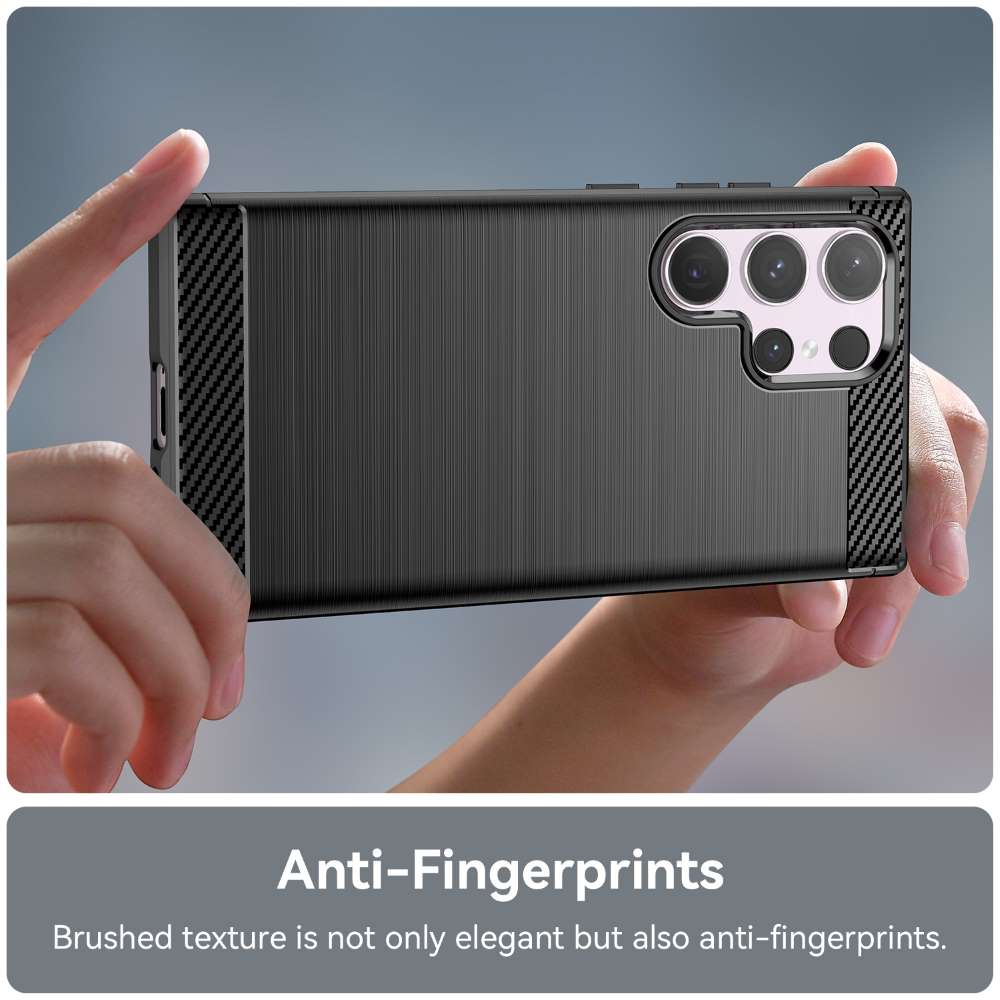 TPU Hülle für Samsung Galaxy S24 ULTRA Carbon Fiber Skin Brushed Schutzcover