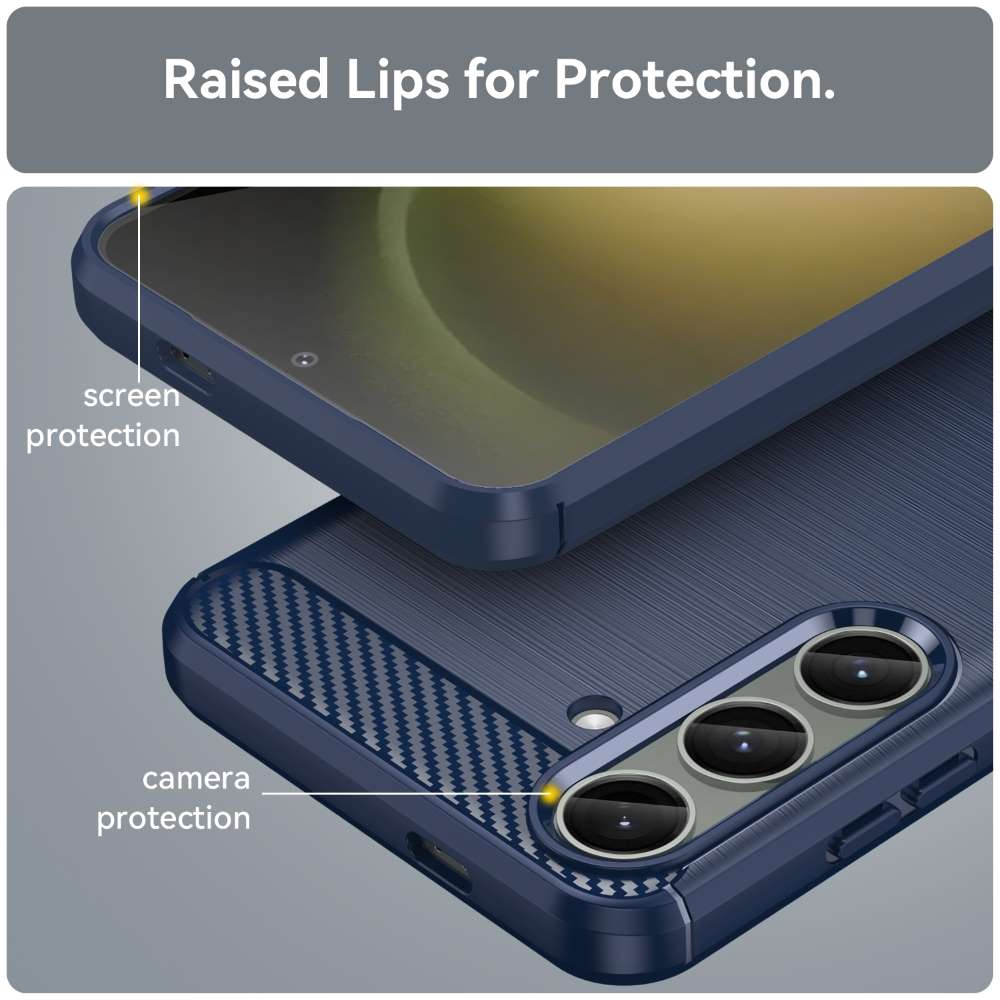 TPU Hülle für Samsung Galaxy S24 PLUS Carbon Fiber Skin Brushed Schutzcover Case