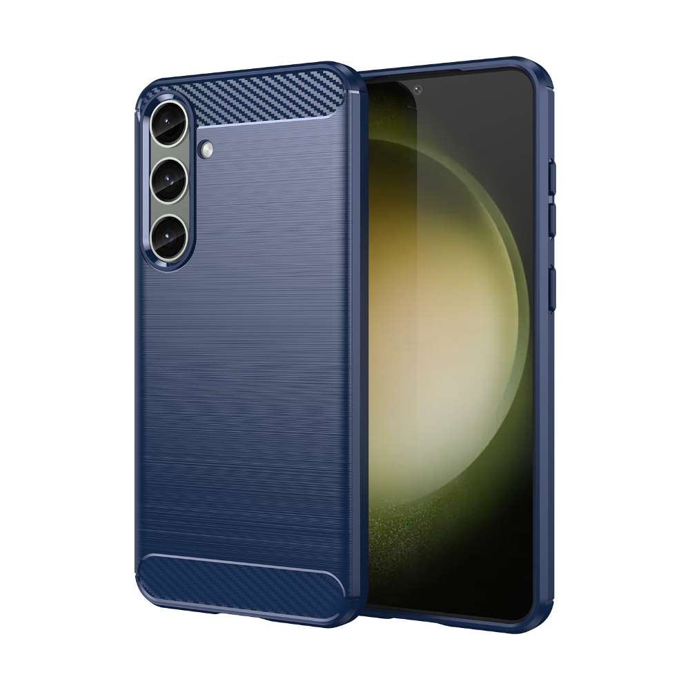 TPU Hülle für Samsung Galaxy S24 PLUS Carbon Fiber Skin Brushed Schutzcover Case