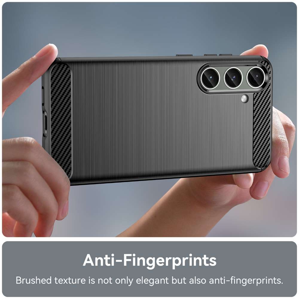 TPU Hülle für Samsung Galaxy S24 PLUS Carbon Fiber Skin Brushed Schutzcover Case