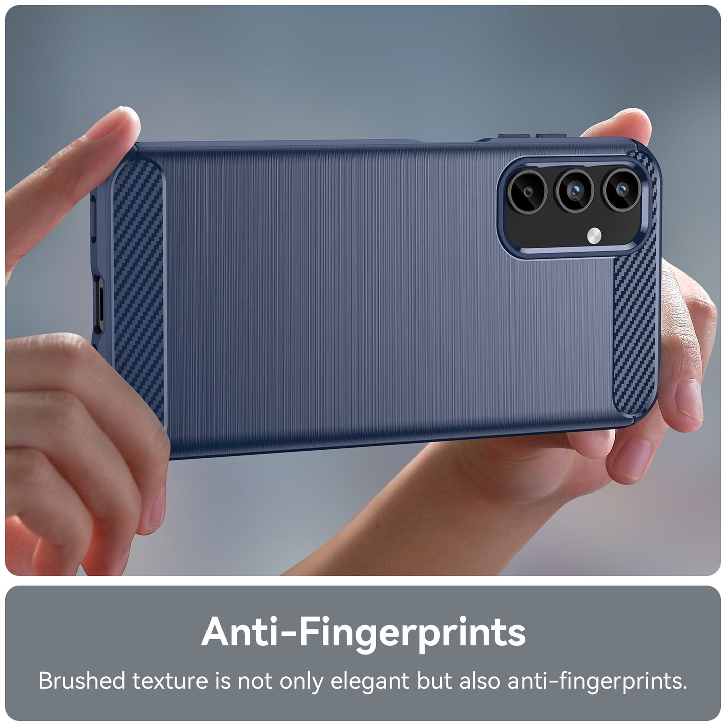TPU Hülle für Samsung Galaxy A15 Carbon Fiber Skin Brushed Schutzcover Soft Case
