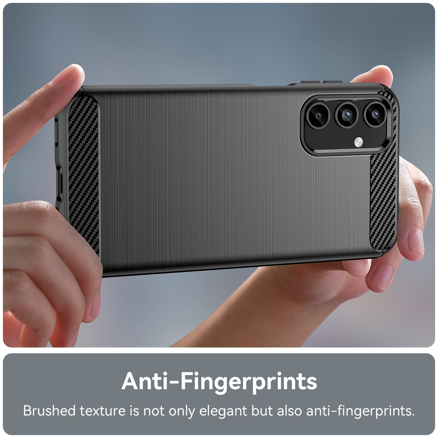 TPU Hülle für Samsung Galaxy A15 Carbon Fiber Skin Brushed Schutzcover Soft Case
