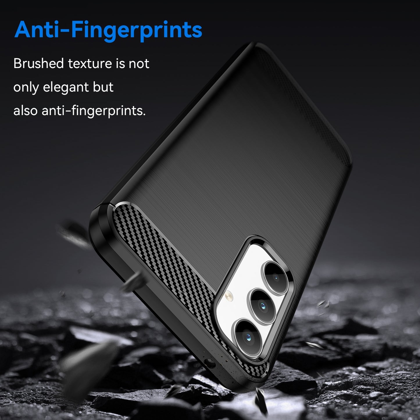 TPU Hülle für Samsung Galaxy A35 Carbon Fiber Skin Brushed Schutzcover Soft Case