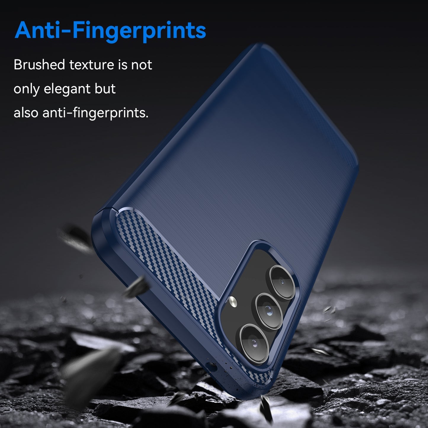 TPU Hülle für Samsung Galaxy A55 Carbon Fiber Skin Brushed Schutzcover Soft Case