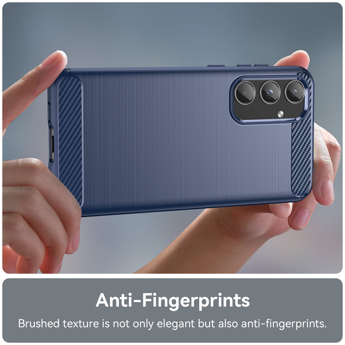 TPU Hülle für Samsung Galaxy A55 Carbon Fiber Skin Brushed Schutzcover Soft Case