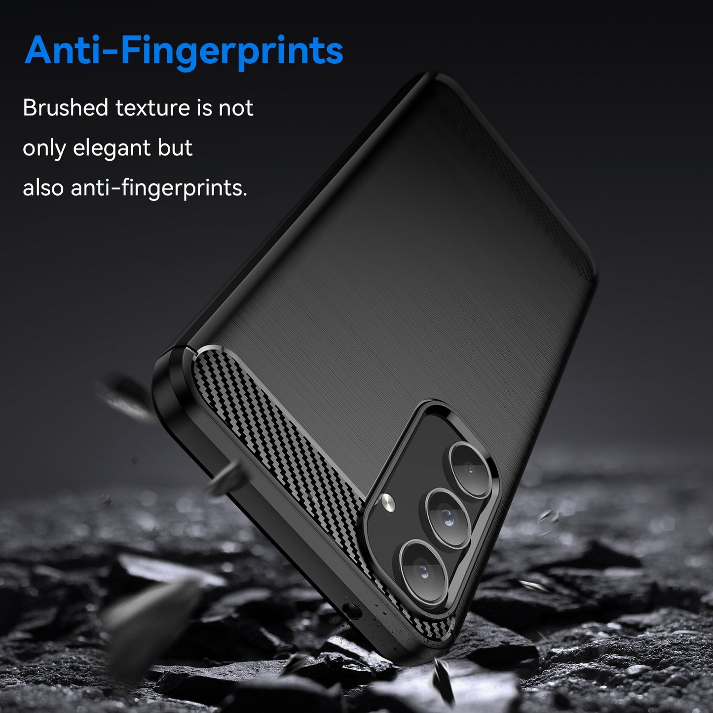 TPU Hülle für Samsung Galaxy A55 Carbon Fiber Skin Brushed Schutzcover Soft Case