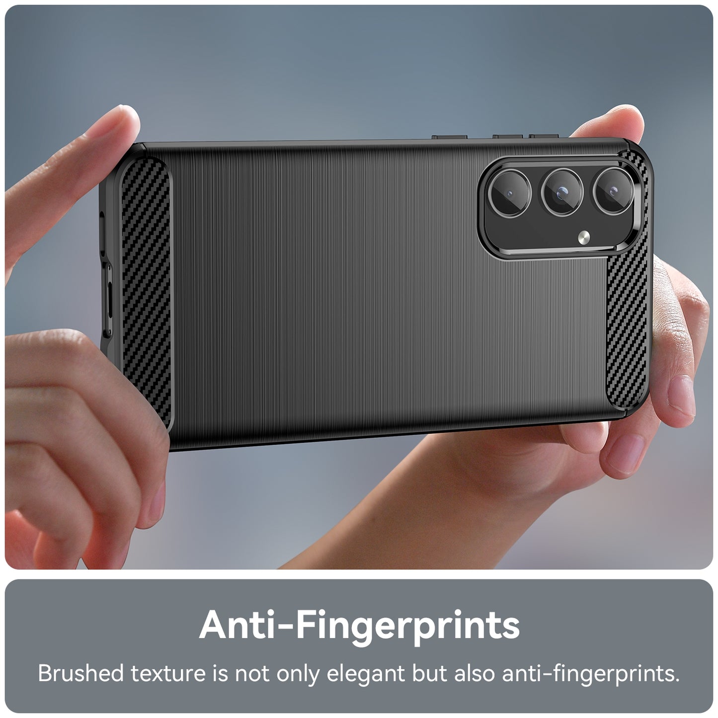 TPU Hülle für Samsung Galaxy A55 Carbon Fiber Skin Brushed Schutzcover Soft Case