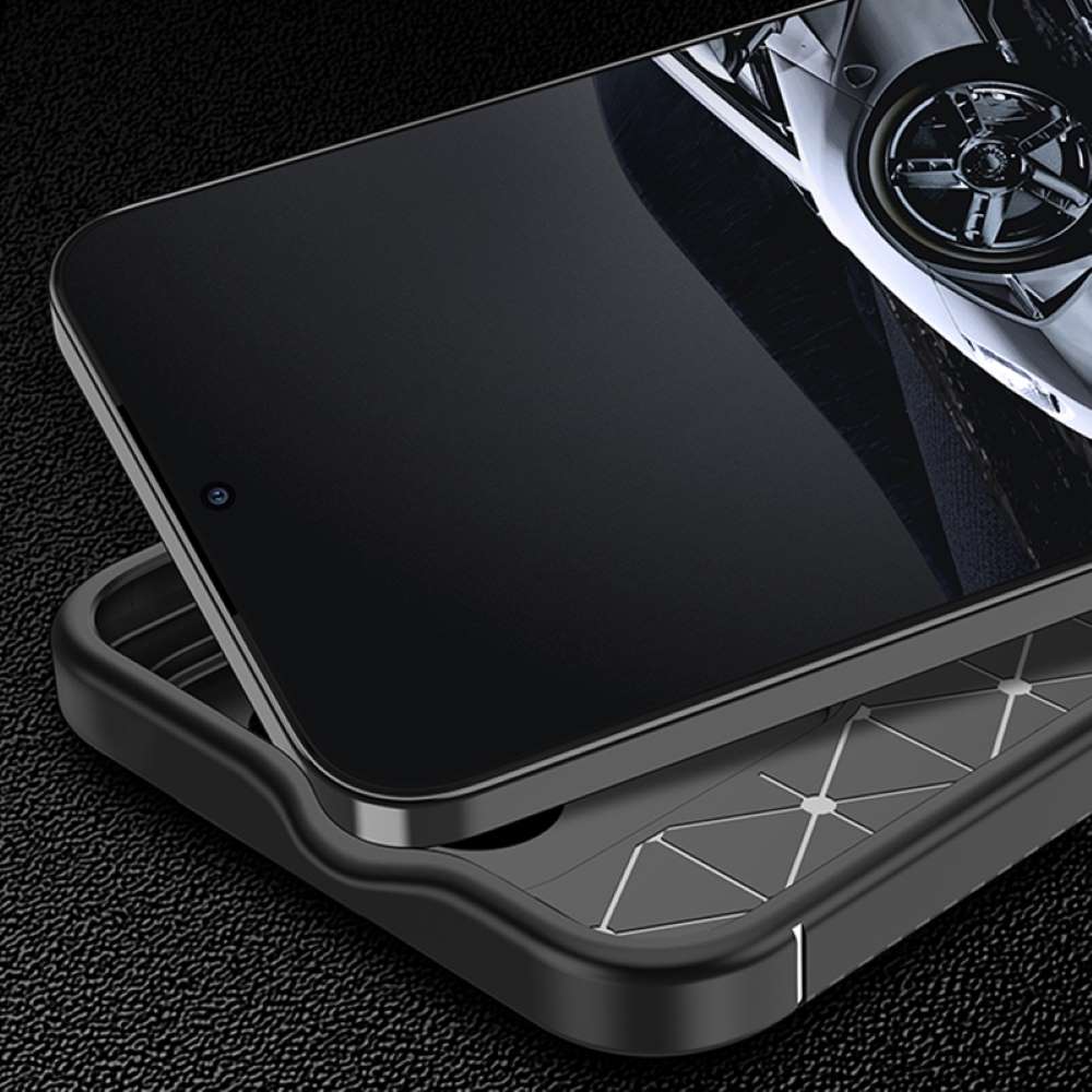 TPU Hülle für Xiaomi 14 Carbon Fiber Muster Textur Shockproof Backcover Case