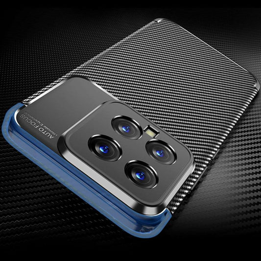 TPU Hülle für Xiaomi 14 Carbon Fiber Muster Textur Shockproof Backcover Case