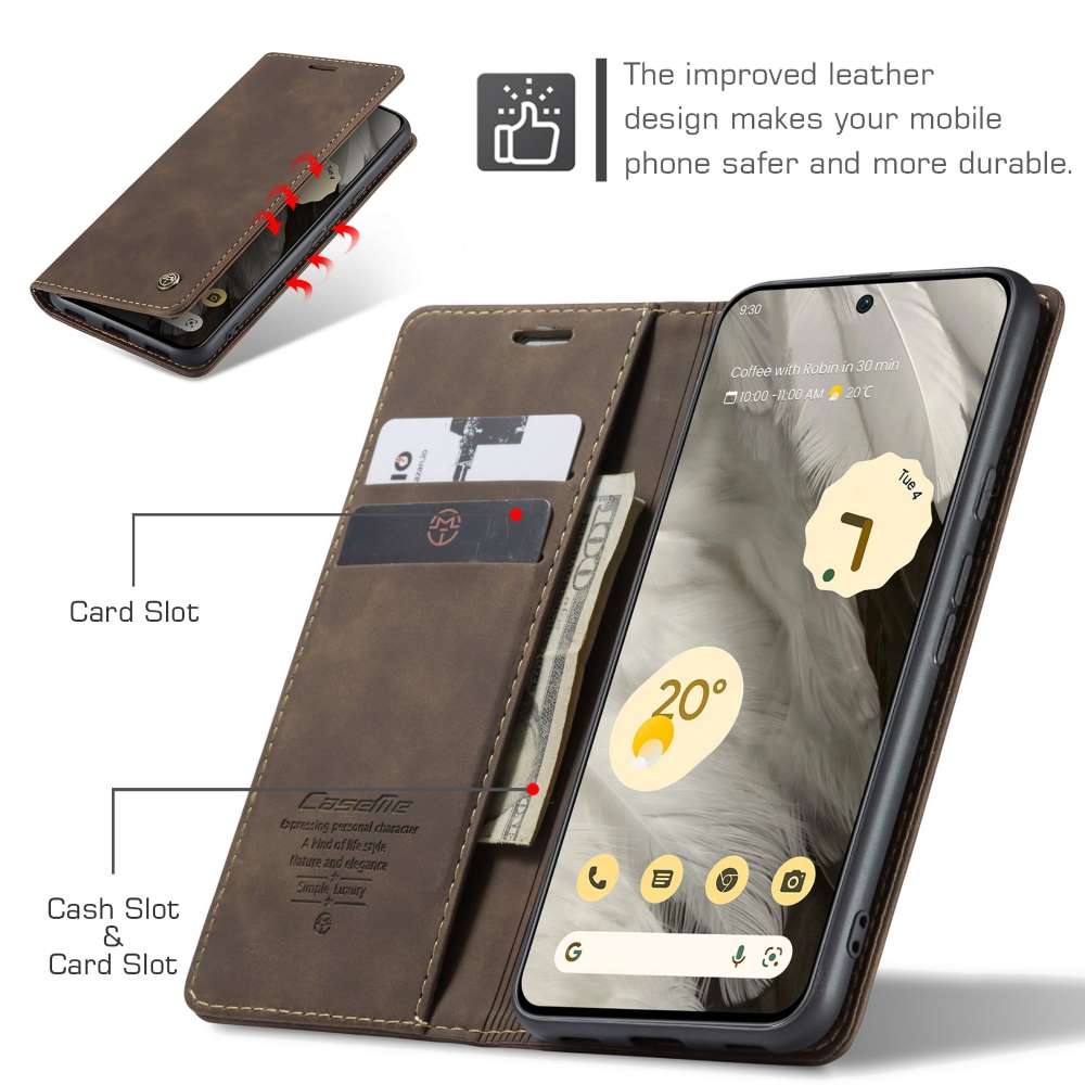 CASEME Handy Tasche für Google Pixel 8 Wallet 013 Series Klapp Hülle Business