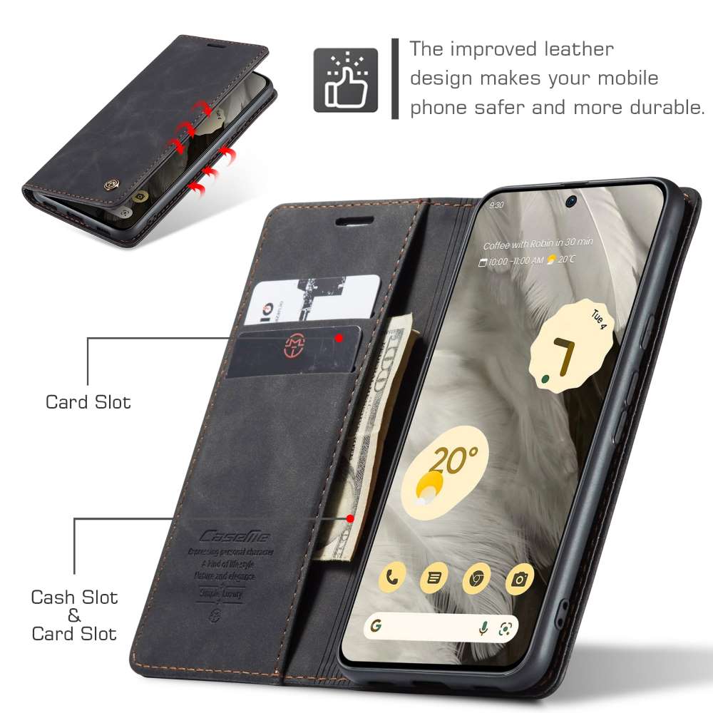 CASEME Handy Tasche für Google Pixel 8 Wallet 013 Series Klapp Hülle Business