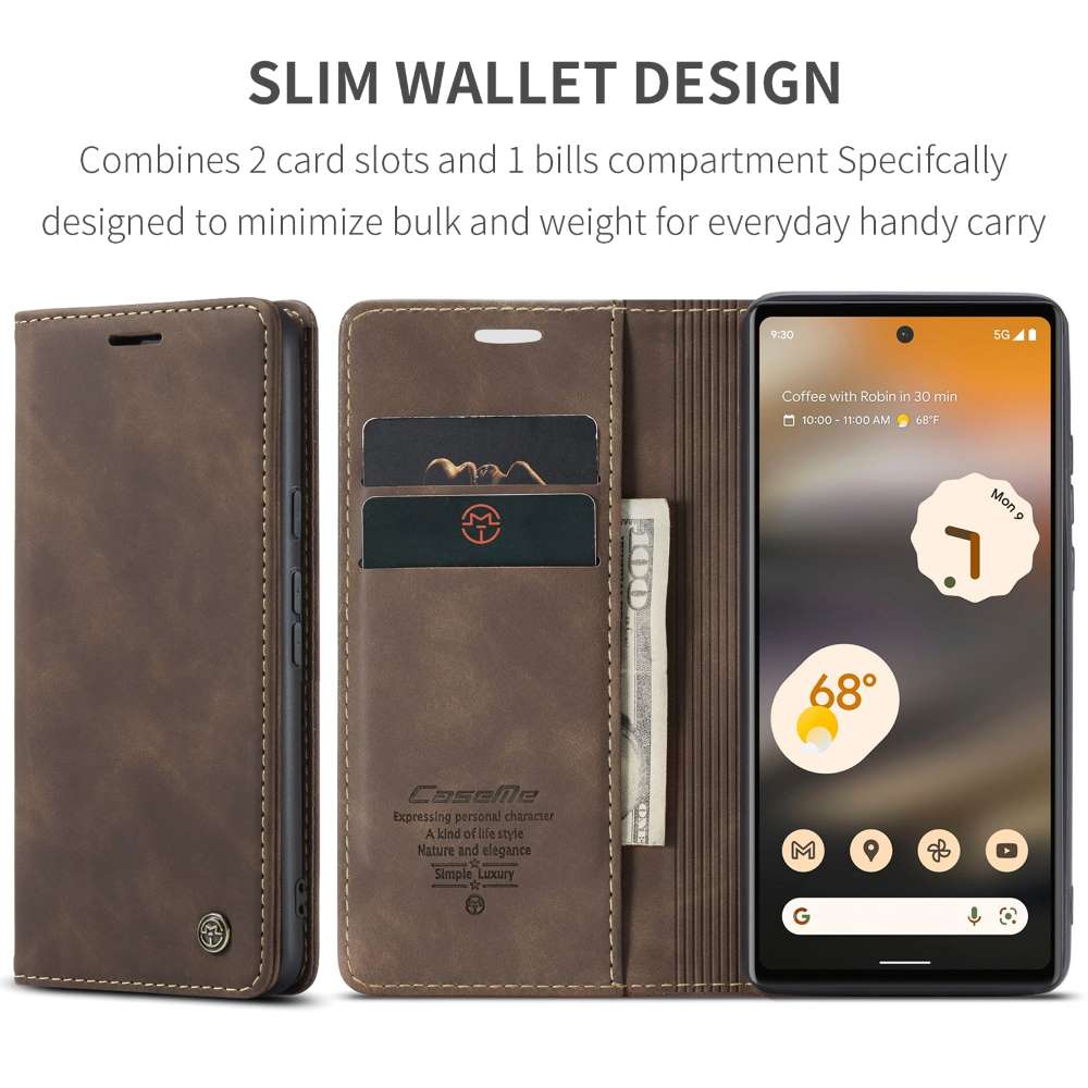 CASEME Handy Tasche für Google Pixel 6a Wallet 013 Series Klapp Hülle Business