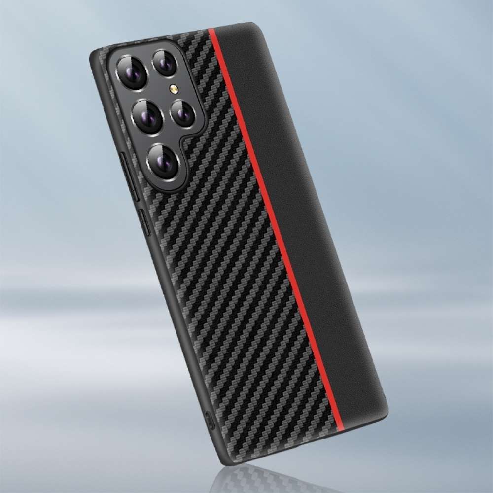 Hard Cover für Samsung Galaxy S24 ULTRA Ultradünn Carbon Schutz Hülle Streifen