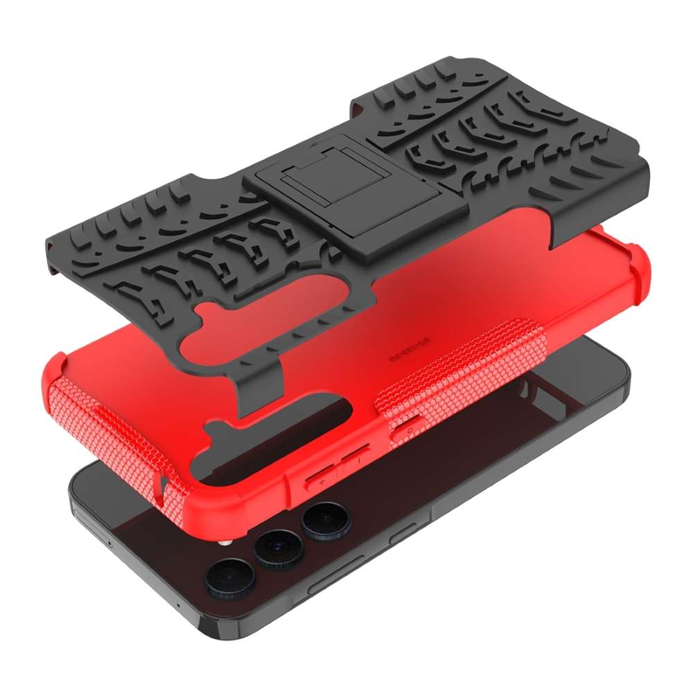 Outdoor Hülle für Samsung Galaxy A35 Tire Rutschfest Kickstand PC TPU Cover Case