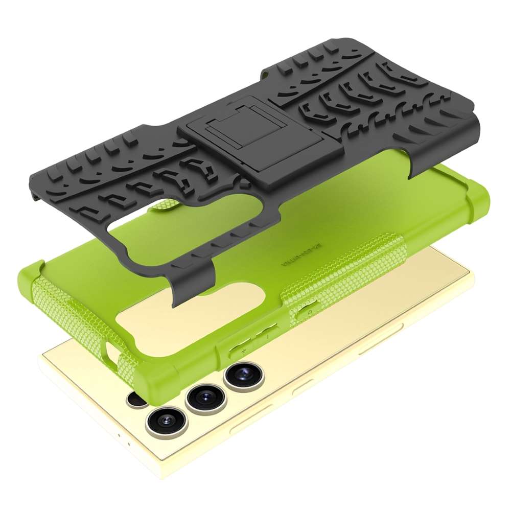 Outdoor Hülle für Samsung Galaxy S24 ULTRA Tire Rutschfest Stand PC TPU Case
