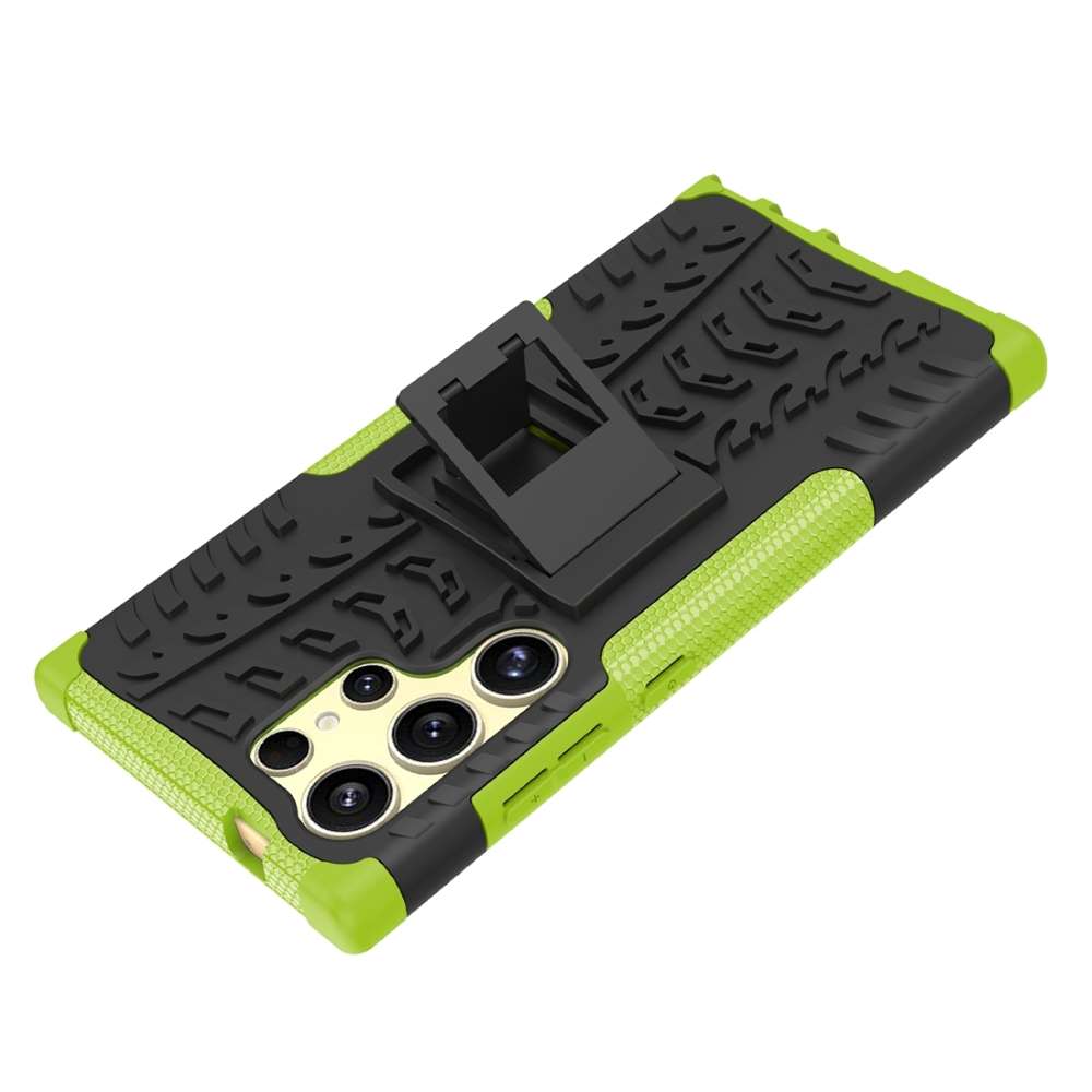 Outdoor Hülle für Samsung Galaxy S24 ULTRA Tire Rutschfest Stand PC TPU Case