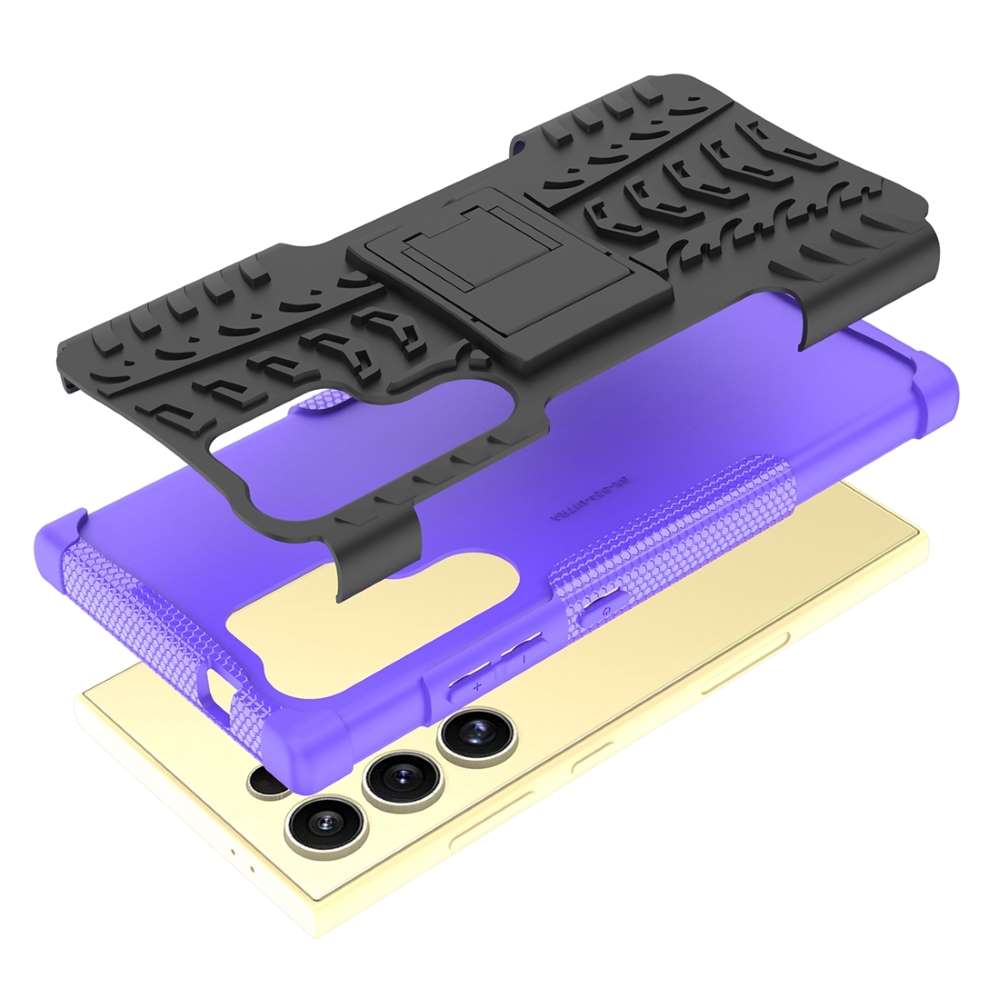 Outdoor Hülle für Samsung Galaxy S24 ULTRA Tire Rutschfest Stand PC TPU Case