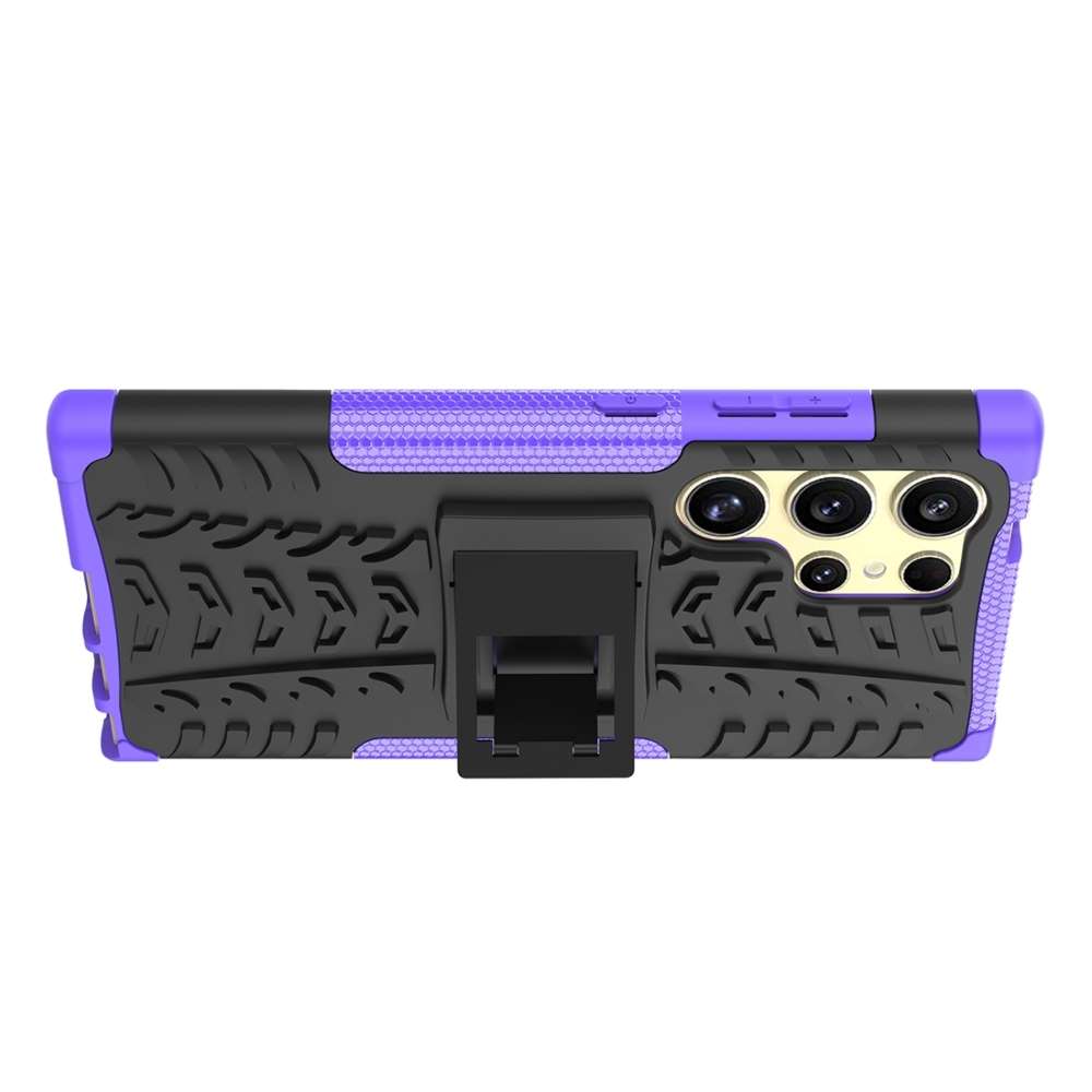 Outdoor Hülle für Samsung Galaxy S24 ULTRA Tire Rutschfest Stand PC TPU Case