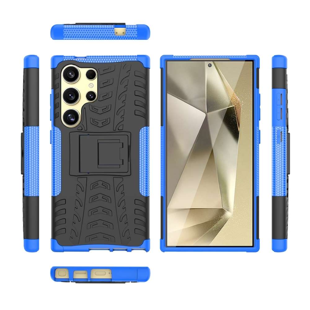Outdoor Hülle für Samsung Galaxy S24 ULTRA Tire Rutschfest Stand PC TPU Case