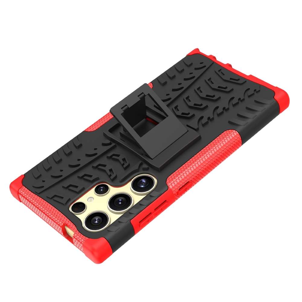 Outdoor Hülle für Samsung Galaxy S24 ULTRA Tire Rutschfest Stand PC TPU Case