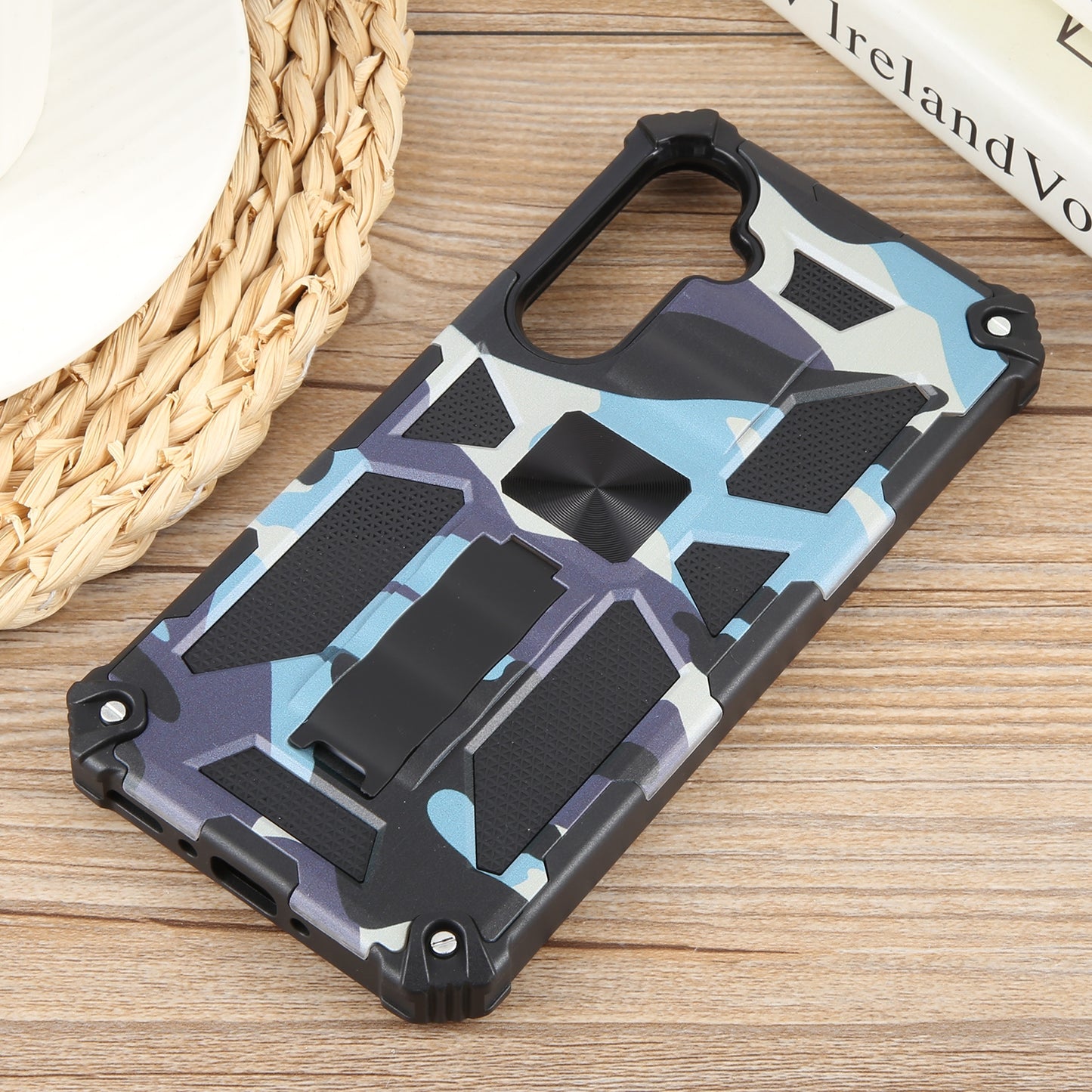 Outdoor Hülle für Samsung Galaxy A55 Camouflage Shockproof Schutz Armor Cover