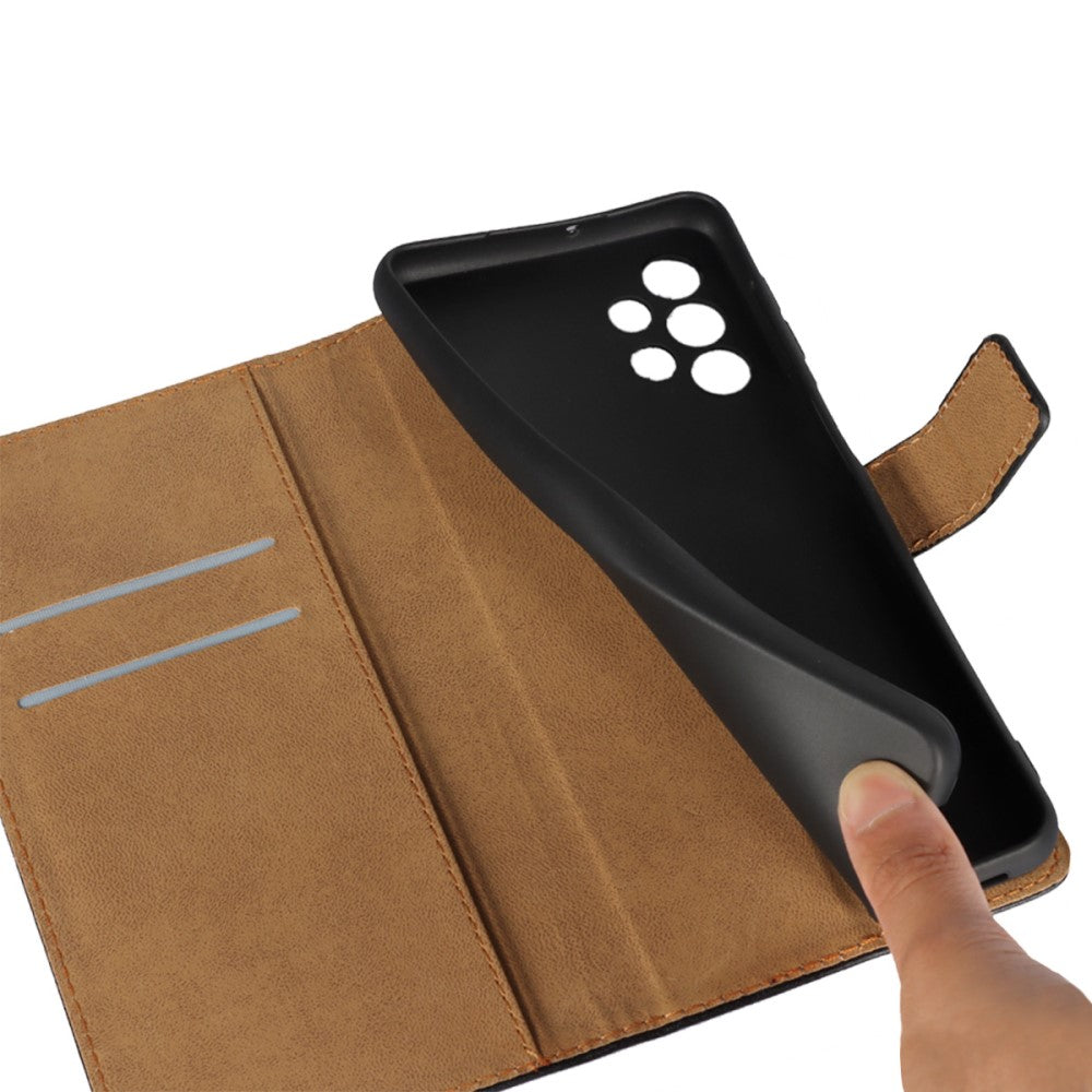 Wallet Case für SAMSUNG GALAXY A32 5G TPU Split Echt Leder Handy Tasche Hülle