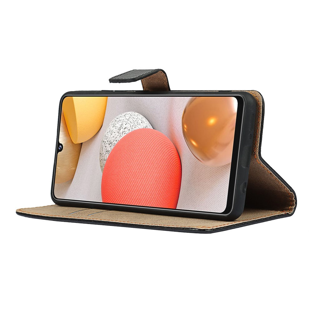 Wallet Case für SAMSUNG GALAXY A42 5G TPU Split Echt Leder Handy Tasche Hülle
