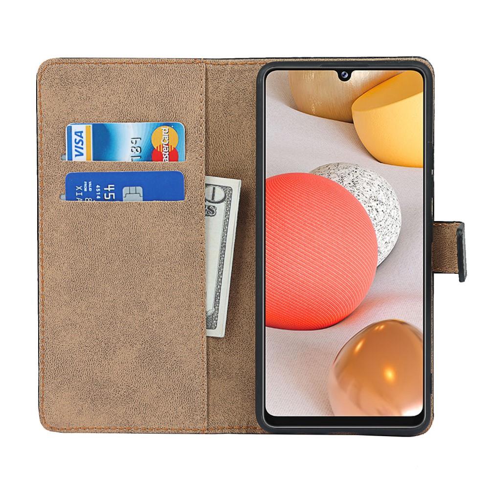 Wallet Case für SAMSUNG GALAXY A42 5G TPU Split Echt Leder Handy Tasche Hülle