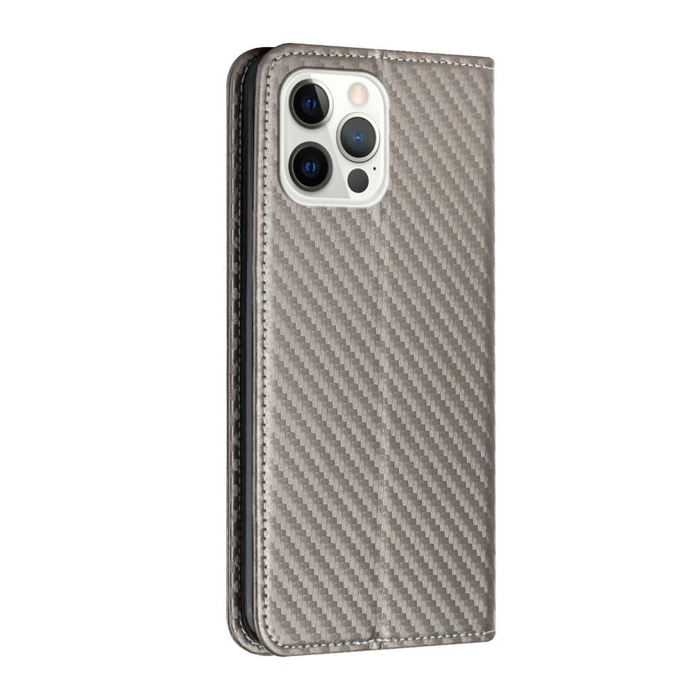 Handy Tasche für Apple iPhone 16 PRO MAX Carbon Fiber Wallet Hülle Magnet Etui