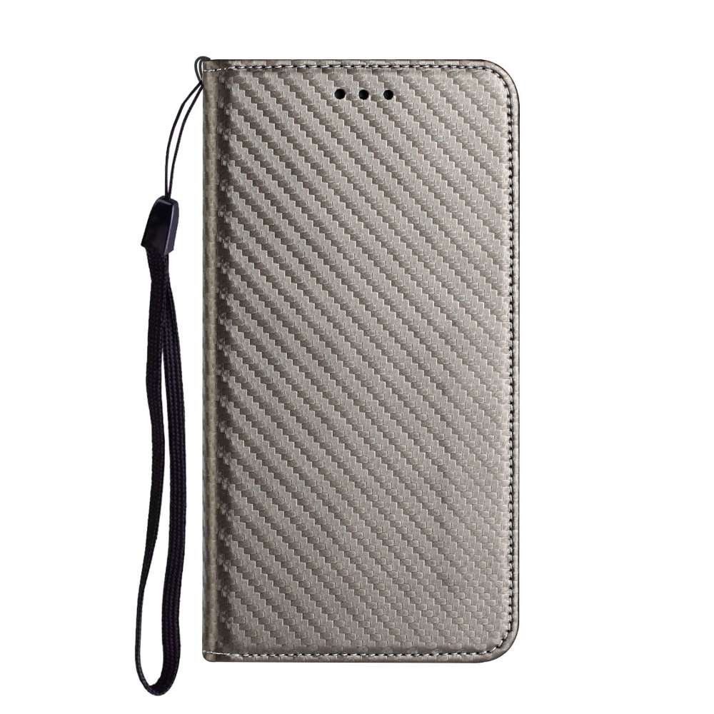 Handy Tasche für Apple iPhone 16 Carbon Fiber Wallet Hülle Magnet Klapp Etui