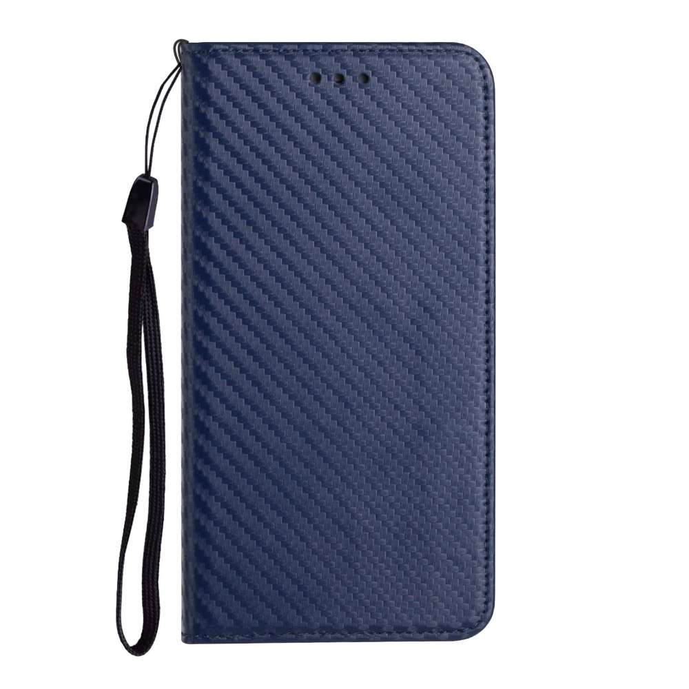 Handy Tasche für Apple iPhone 16 Carbon Fiber Wallet Hülle Magnet Klapp Etui