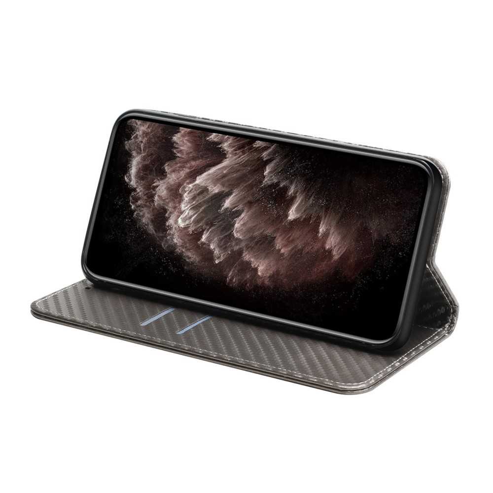 Wallet Case für SAMSUNG GALAXY S20 FE Carbon Fiber Optik Etui Handy Tasche Hülle
