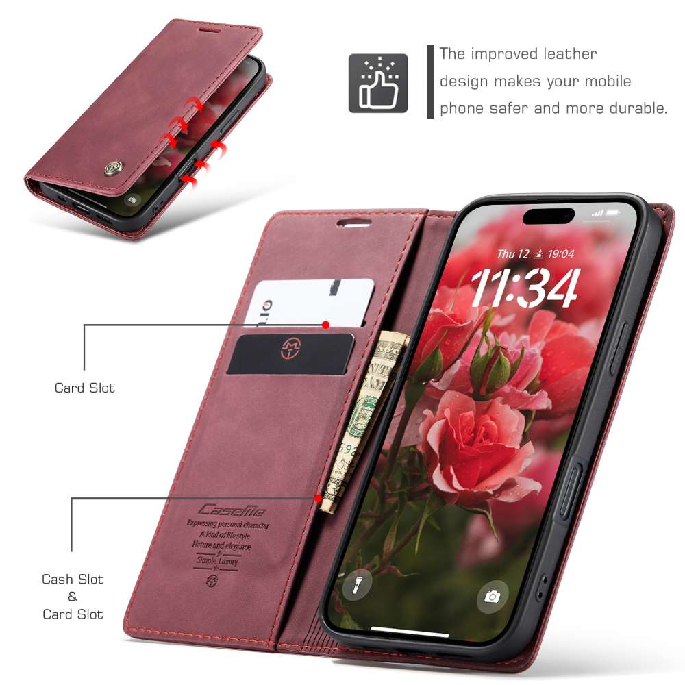CASEME Handy Tasche für Apple iPhone 16 PRO Wallet 013 Series Hülle Klapp Etui