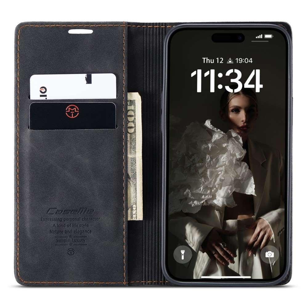 CASEME Handy Tasche für Apple iPhone 16 Wallet 013 Series Klapp Hülle Business