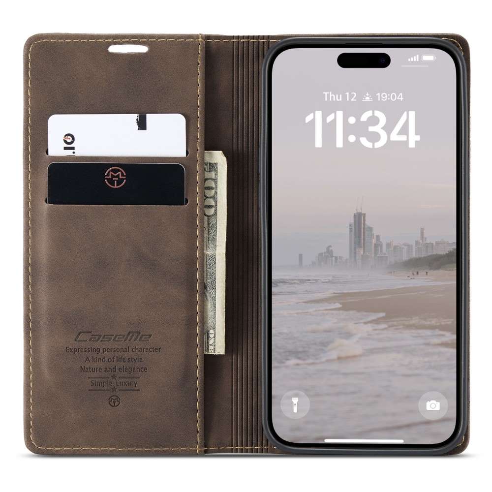 CASEME Handy Tasche für Apple iPhone 16 Wallet 013 Series Klapp Hülle Business
