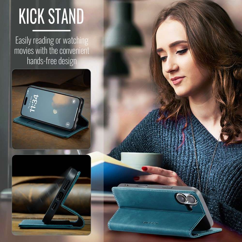 CASEME Handy Tasche für Apple iPhone 16 Wallet 013 Series Klapp Hülle Business