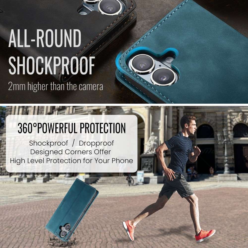 CASEME Handy Tasche für Apple iPhone 16 Wallet 013 Series Klapp Hülle Business