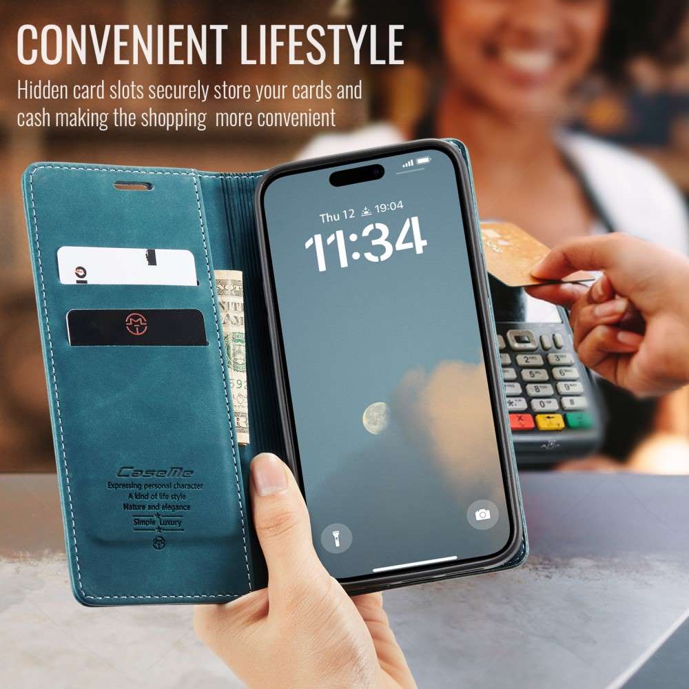 CASEME Handy Tasche für Apple iPhone 16 Wallet 013 Series Klapp Hülle Business