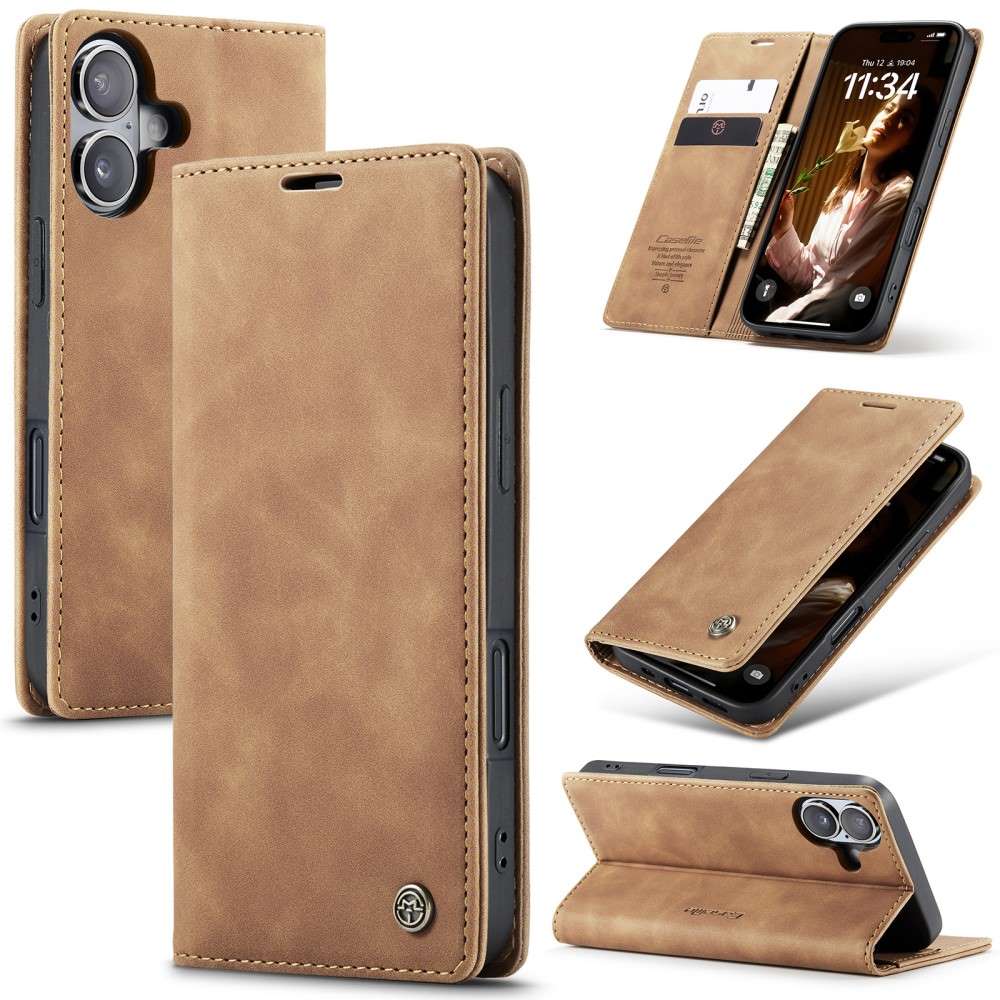 CASEME Handy Tasche für Apple iPhone 16 Wallet 013 Series Klapp Hülle Business