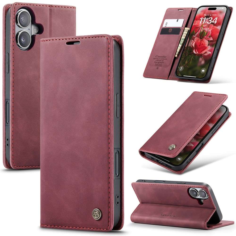 CASEME Handy Tasche für Apple iPhone 16 Wallet 013 Series Klapp Hülle Business