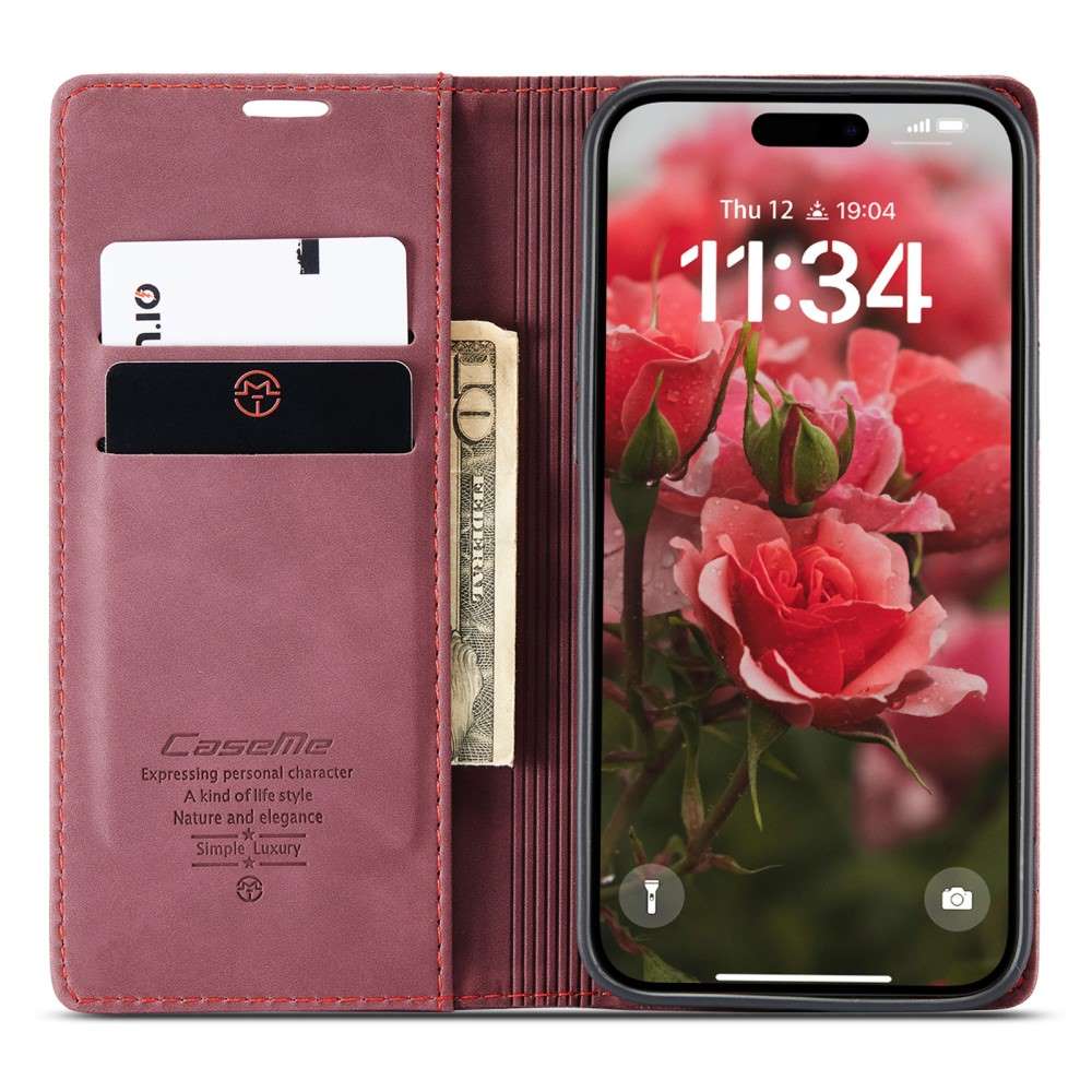 CASEME Handy Tasche für Apple iPhone 16 Wallet 013 Series Klapp Hülle Business
