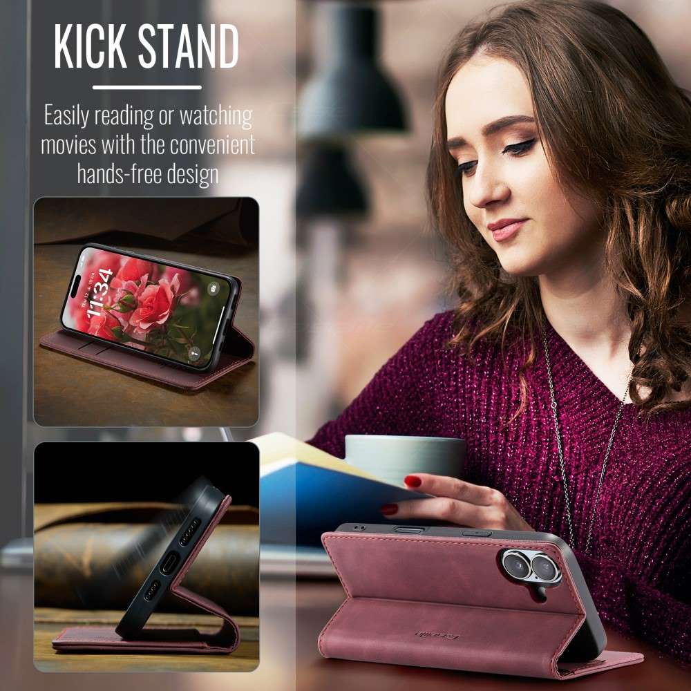 CASEME Handy Tasche für Apple iPhone 16 Wallet 013 Series Klapp Hülle Business