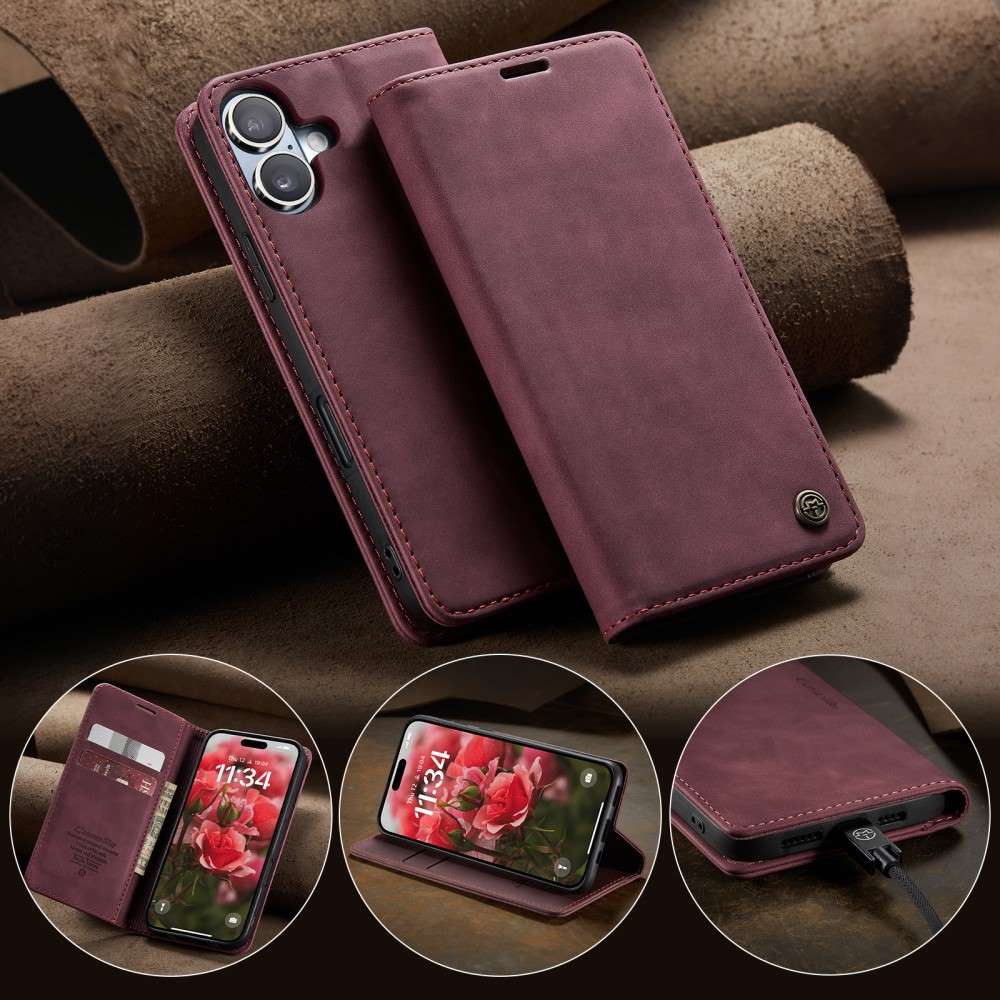 CASEME Handy Tasche für Apple iPhone 16 Wallet 013 Series Klapp Hülle Business