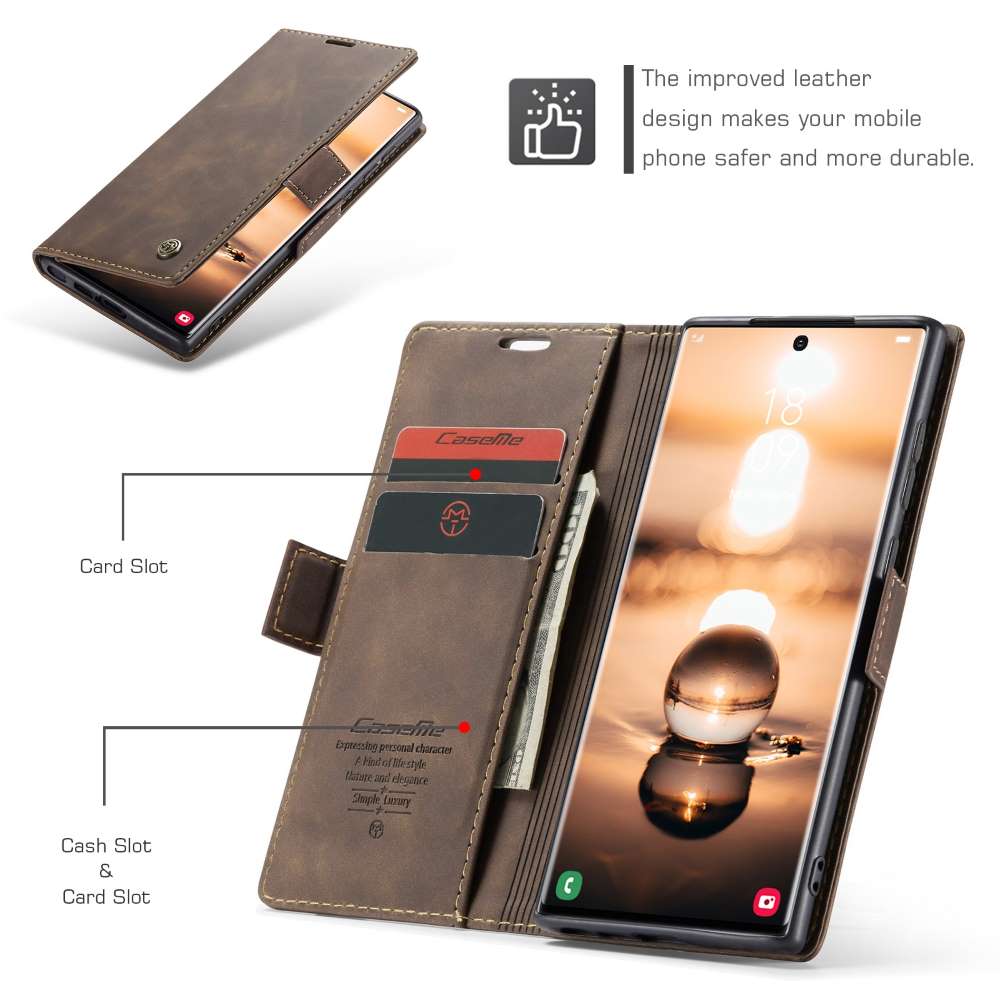 CASEME Handy Tasche für Samsung Galaxy S24 ULTRA Wallet 013 Series Hülle Etui